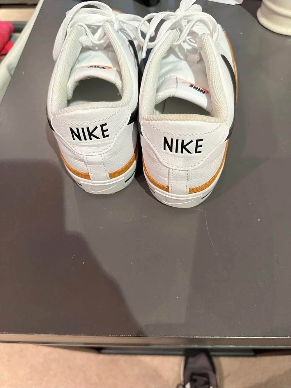Nike Men’s White Black Brown Low-Top Sneakers